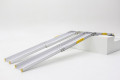 Telescopic wheelchair ramps used to bridge a threshold