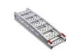 Single of aluminium lightweight motorcycle ramp on a white background