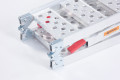 Hinge on the folding loading ramp 