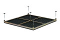 Half Step Extra Large / Platform 1000mm x 1000mm x 800kg Capacity With 155mm Feet and Fixings