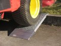 vehicle driving up Pair of aluminium container ramps 