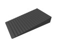 Rubber threshold ramp TRP45RT 4.5/114.3mm High 400mm wide 685.8mm deep 10.5kg)