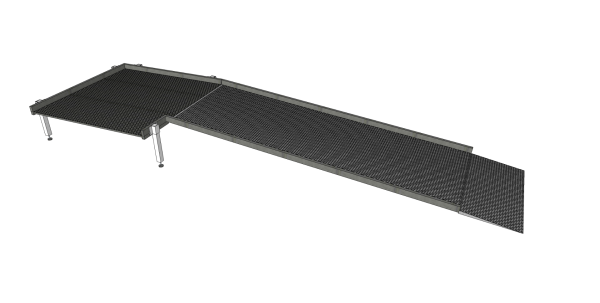 Technical drawing of modular wheelchair ramp 
