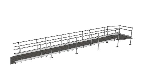 Modular ramp kit with connection plate 