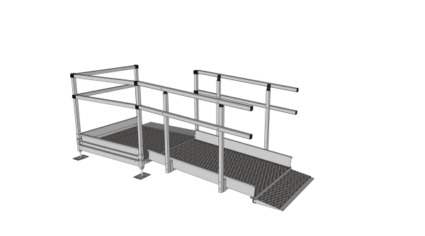 1360mm length modular wheelchair ramp 