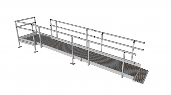 Modular Kit with Platform and Double Height Handrails (1500mm x 5700mm long)