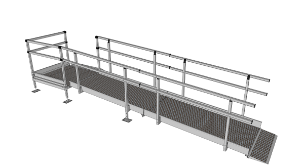 Fully assembled 3800mm long modular ramp kit 