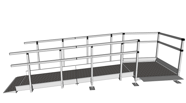 Modular wheelchair ramp 2700mm long 