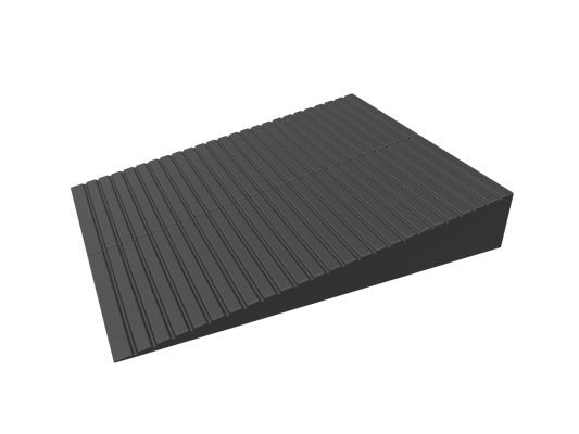 1x Pair of Rubber Threshold Ramp TRP65RT 6.5/165.1mm High 400mm wide each