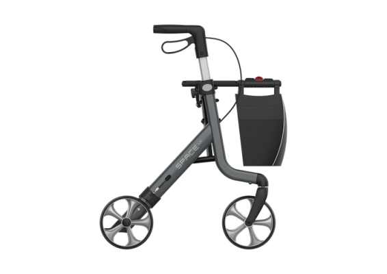 Space LX Rollator with bag grey 