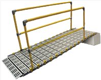roll-a-ramp with handrails installed 
