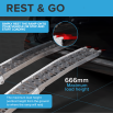 Pair of loading ramps resting on a van