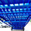 Underneath and wheels of yard ramp 