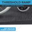 Rubber threshold ramp no installation required