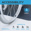 Wheelchair ramp for scooters and walkers 