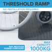 Temporary wheelchair threshold ramp 