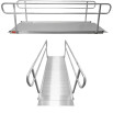 Wheelchair ramp with handrails