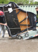 Van loading ramp in use 