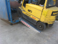aluminium container ramps resting on container
