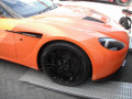 Sports car on car loading ramps
