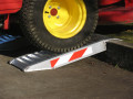 pair of aluminium container ramps cut to the load height