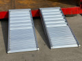 Aluminium container ramps rest on container