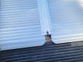 lower height rubber threshold ramp in combination with folding wheelchair ramp