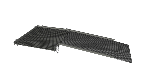 Technical drawing of modular wheelchair ramp 