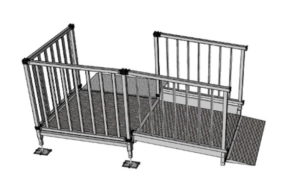 1m modular kit with Balustrade handrails