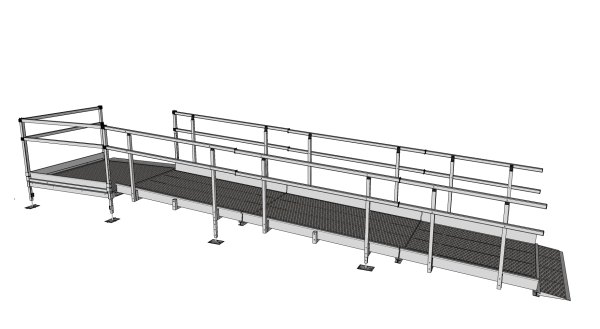 5200mm assembled modular ramp 