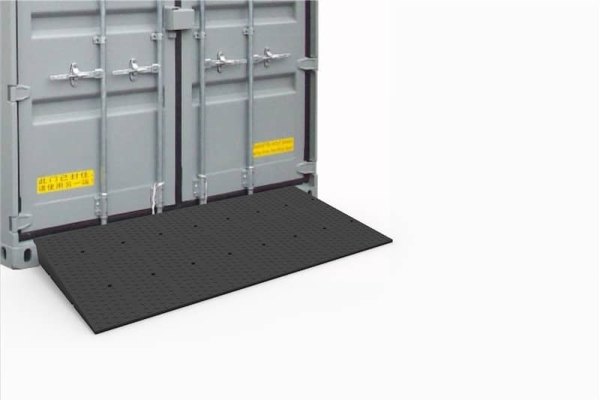 Rubber Ground level shipping container ramp 