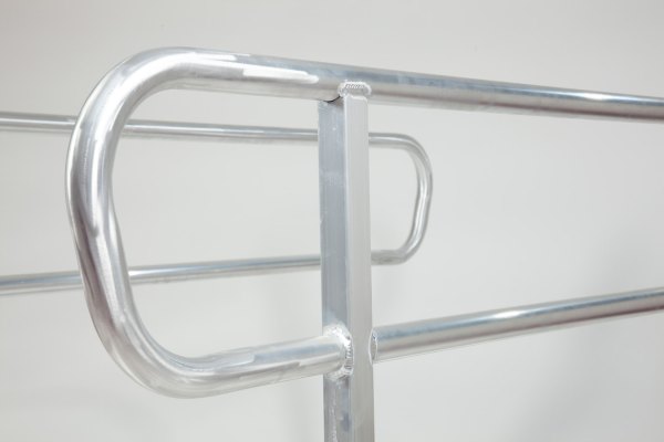 Handrail for wheelchair ramp 