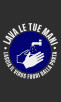 Safety Mats - Wash Hands Reminder Mat Grey 