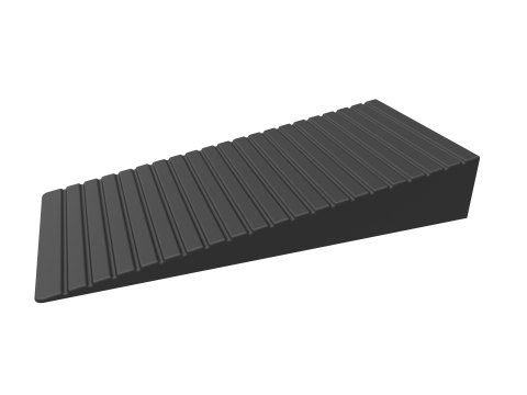 Rubber threshold ramp TRP55RT 5.5/139.7mm High 400mm wide 838.2mm deep 14.8kg)