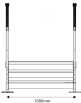 Dimensions of 3 step kit with handrails 
