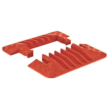 Checkers Guard Dog - 5 Channel Cable Protector Orange End Caps Pair