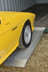 Car on loading ramp