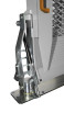Hydraulics on twisty folding van ramp mesh surface 