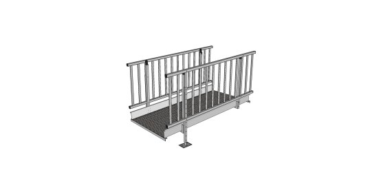 Ramp kit 1100mm x 1900mm (Balustrade handrails)
