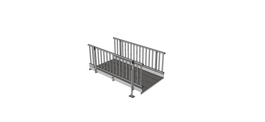 Modular Ramp Component 1500mm x 2310mm (Balustrade handrails)