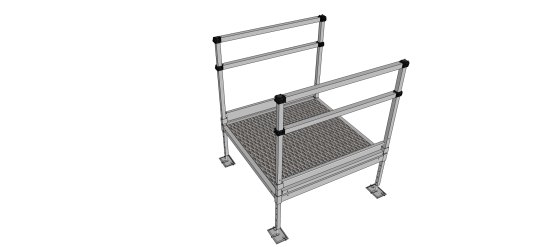 Platform kit for modular wheelchair ramps 