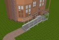 3m modular ramp kit outside a home with lead on plate 