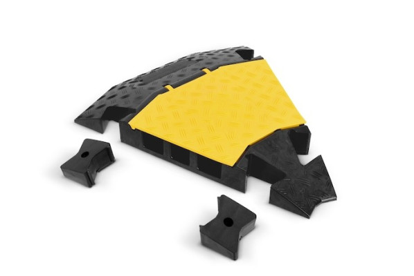 Adam Hall 3 C cable protector  45° curve with connector 