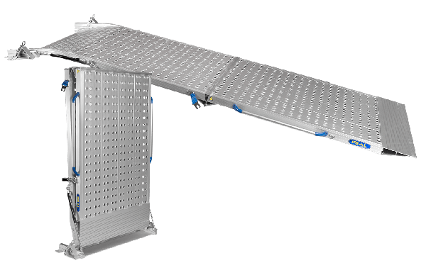 Heavy duty two part folding van ramp 