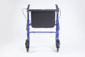 Seat lifted up on rollator