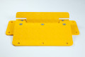 Traffic management control plate yellow 