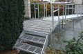 Aluminium modular ramp with handrails 