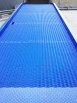 Blue surface of yard ramp 