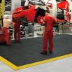 Anti-fatigue mat installed in car factory
