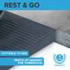 Rubber threshold ramp no installation required no installation required